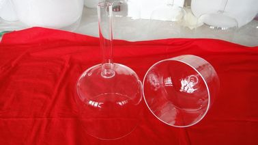 Cuenco cantor de cristal transparente con mango de 6"-10"