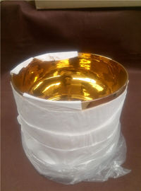Oro en la superficie interior y la superficie exterior pintado cristal de canto tazón mejor precio