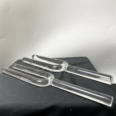 Pequeño diapasón de cristal de cuarzo transparente