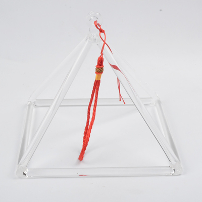 Pirámides cantoras de cristal de cuarzo transparente con bolsa de transporte, venta directa de fábrica