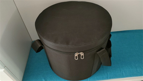 Estuche para Cuenco Tibetano de Cristal Negro con Cremallera Exquisita y Bolsillo Grande