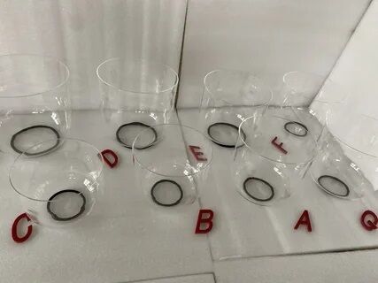Cuencos cantores de cristal transparente terapéuticos de 6 a 10 pulgadas