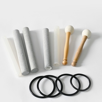 Mazo de goma para cuencos cantores de cuarzo, diapasones y pirámides