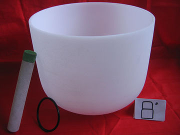 Cuenco cantor de cristal de cuarzo esmerilado de 6 a 24 pulgadas
