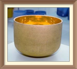 Golden quartz crystal singing bowls