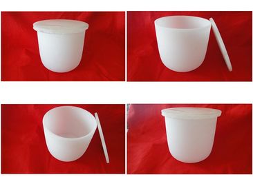 Crisol de cuarzo blanco fundido OEM con tapa