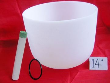 Frosted crystal singing bowls