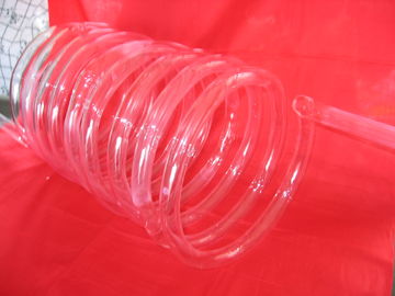 Tubos de vidrio de cuarzo transparente en espiral
