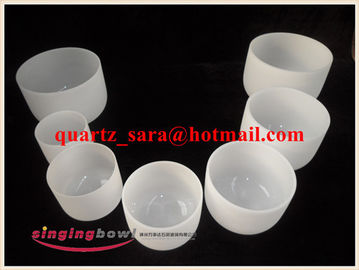 Chakra sintonizado conjunto de 7 cristal de cuarzo helado 8'-14' 432hz tono
