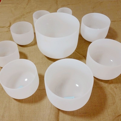 China fabricante al por mayor Conjunto de cuenco de canto de cristal helado