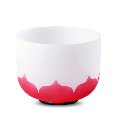 Crystal Singing Bowls Set with Lotus Design Chakra Singing Bowls for Meditation Sound Therapy