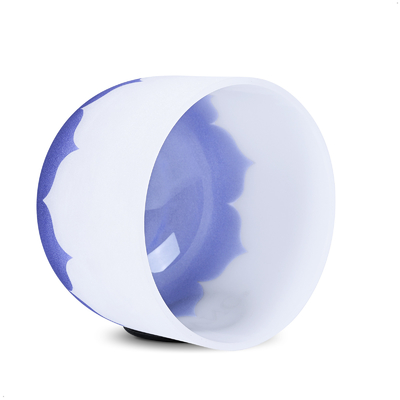 Crystal Singing Bowls Set with Lotus Design Chakra Singing Bowls for Meditation Sound Therapy
