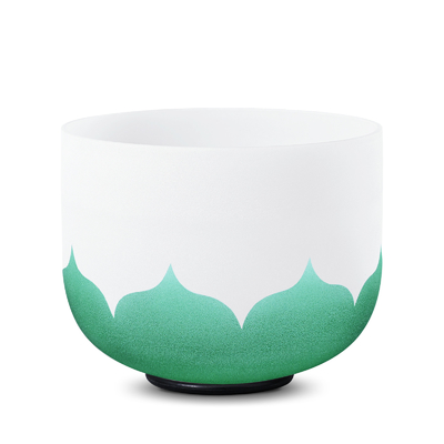 Crystal Singing Bowls Set with Lotus Design Chakra Singing Bowls for Meditation Sound Therapy