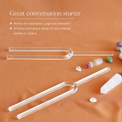 Crystal Singing Tuning Forks con el conjunto y accesorios de la fábrica venden directamente