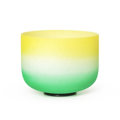 Juego de 7 cuencos cantores de cuarzo esmerilado de color arcoíris para la curación con sonido