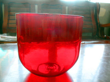 Cuencos cantores de cuarzo transparente con chakra de color para la curación por sonido de 6 a 10 pulgadas