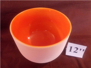Cuenco tibetano de cristal de 8-14 pulgadas para curación, equilibrio y meditación, color del chakra, pureza SIO2 99.9%