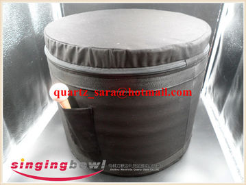 Morado negro azul Estuche de transporte acolchado de lona para cuencos cantores de cristal de cuarzo de 8 pulgadas