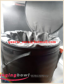 Funda de transporte de lona acolchada morada, negra y azul para cuencos cantores de cristal de cuarzo, fabricada en China y muy resistente