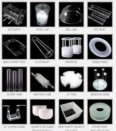 Dispositivos para la evaporación de cerámica de cuarzo transparente