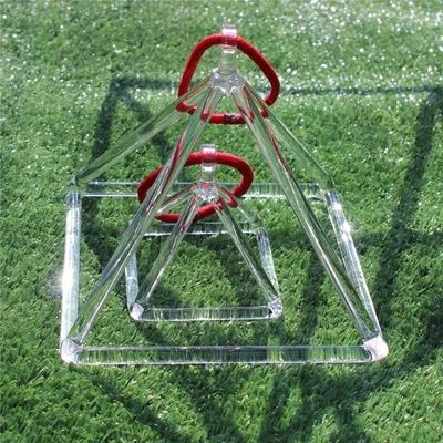 Pirámide de cuarzo cristal para curación y terapia con bolsa de transporte
