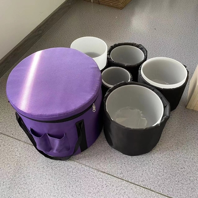Tejidos funcionales cómodos de diseño bidireccional de bolsa de transporte de cremallera para cuenco de canto de cuarzo 8-14