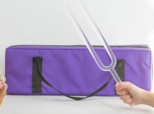 Diapasón de cristal puro de larga duración para la curación y terapia con sonido