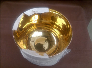 Dos lados de oro pintado cristal claro Cantando cuencos para la curación de sonido de fabricante de china