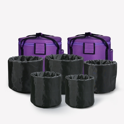 Juego de cuencos cantores de cuarzo de alta calidad de 8 a 14 pulgadas con bolsa de transporte y mazos