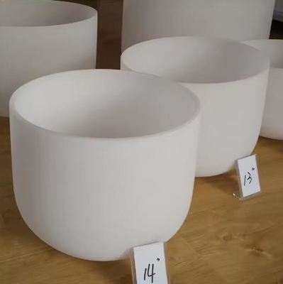 Cuencos cantores de cristal seleccionados a mano de primera calidad con estuche y mazo de goma para terapia de sonido y baño
