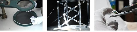 Cuenco cantor de cristal con asa, súper claro, alta calidad