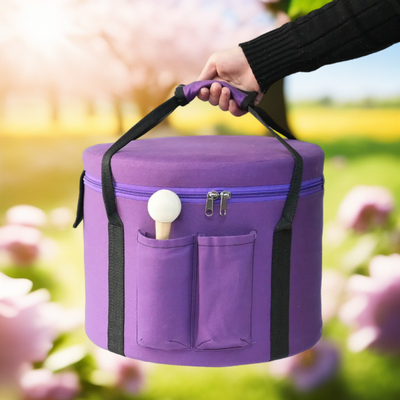 Funda de transporte acolchada de lona para cuenco de canto de cristal