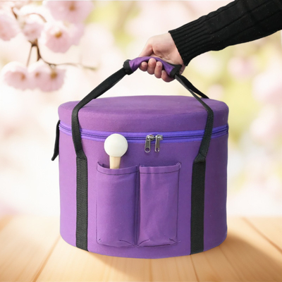 Funda de transporte acolchada de lona para cuenco de canto de cristal
