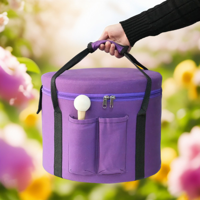 Funda de transporte acolchada de lona para cuenco de canto de cristal