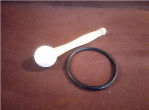 Gran orino para cuencos de canto de cristal 6"