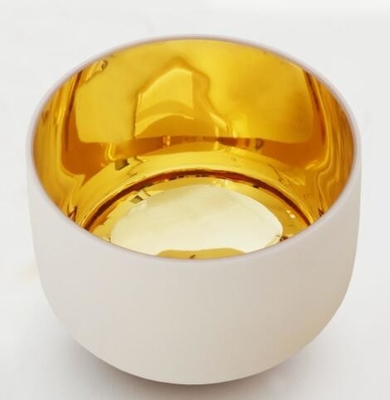 CUENCOS CANTORES DE CRISTAL CON ORO