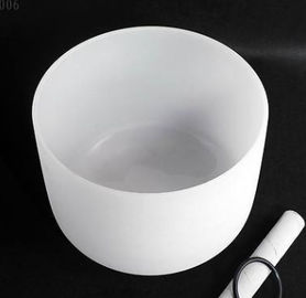 Classic frosted quartz singing bowl with mallet and orings  from 6 inch to 24 inch for sound therapy