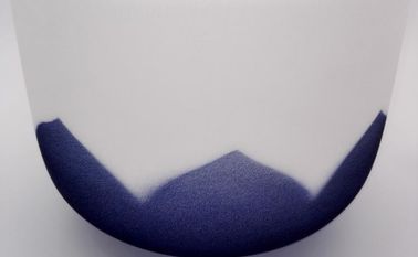 Chakra de Loto afinado un conjunto de cristal de cuarzo helado 7"-14"