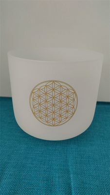 Juego de Cuencos Cantores de Cristal de Cuarzo de Flores al por mayor para Chakras con Mazo y Estuche