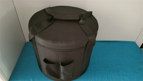 Estuche para Cuenco Tibetano de Cristal Negro con Cremallera Exquisita y Bolsillo Grande