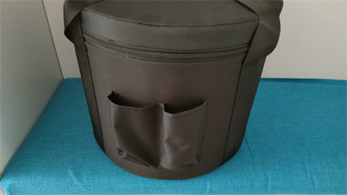 Estuche para Cuenco Tibetano de Cristal Negro con Cremallera Exquisita y Bolsillo Grande