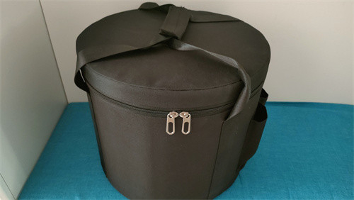 Estuche para Cuenco Tibetano de Cristal Negro con Cremallera Exquisita y Bolsillo Grande