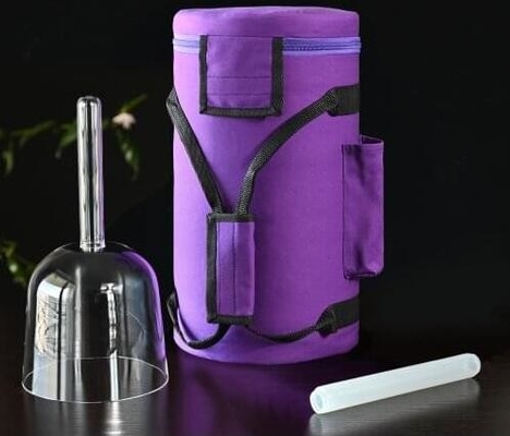 6 pulgadas de mano claros cuencos de cristal con bolsas