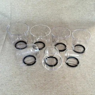 Cuenco de canto de cristal transparente para terapia de sonido