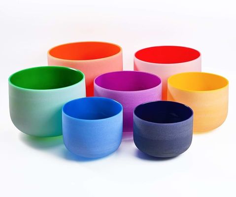 Fabrica de Quarzo de color helado Cantando cuencos para la curación de sonido vender directamente