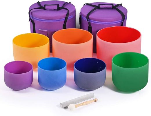 Fabrica de Quarzo de color helado Cantando cuencos para la curación de sonido vender directamente