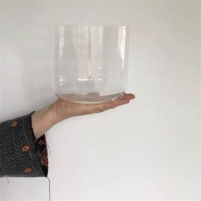 Cuencos cantores de cristal de cuarzo transparente terapéuticos