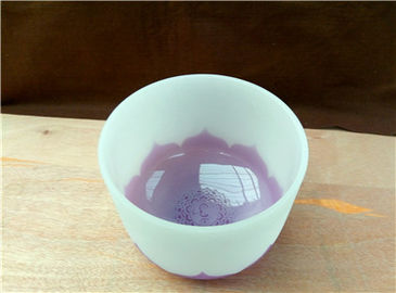 Sonido de larga duración Violeta Chakra Loto Cuarzo Cristal Cantando Cuencos 8 pulgadas B 440HZ fábrica Vender directamente