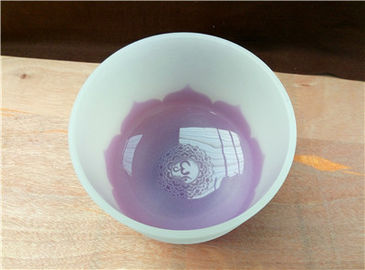Sonido de larga duración Violeta Chakra Loto Cuarzo Cristal Cantando Cuencos 8 pulgadas B 440HZ fábrica Vender directamente