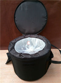 Funda de transporte acolchada negra de algodón puro para cuencos cantores de cristal de cuarzo, fabricada en China. Fácil de transportar.